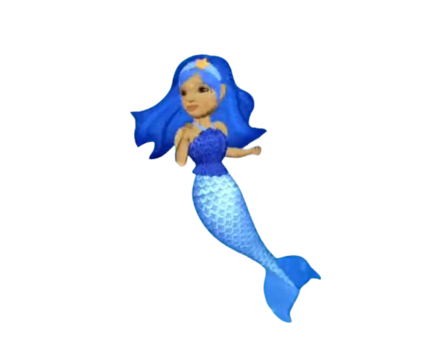 blue mermaid Blank Meme Template