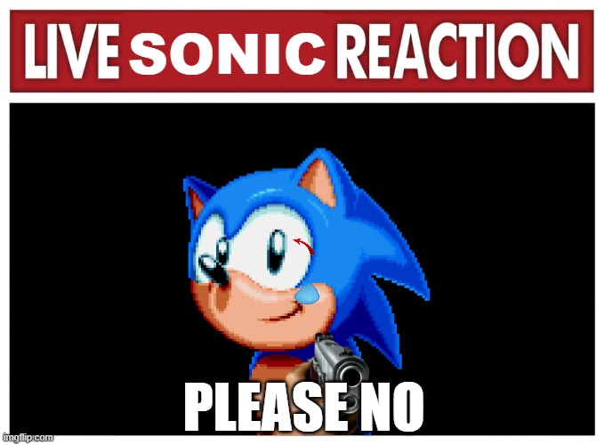 please yes XDD | SONIC; PLEASE NO | image tagged in live reaction | made w/ Imgflip meme maker