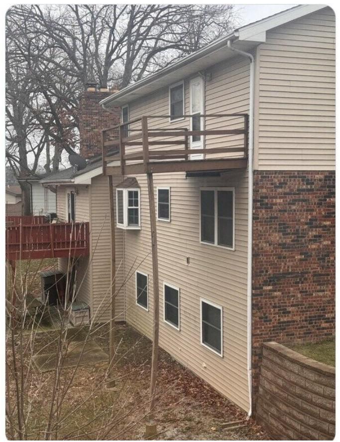 High Quality Back porch two pillars Blank Meme Template