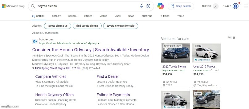 consider the honda odyssey | image tagged in consider the honda odyssey | made w/ Imgflip meme maker