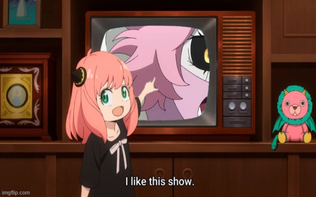 anya likes aliens | image tagged in anime,aliens,spy x family,anya likes,mina | made w/ Imgflip meme maker