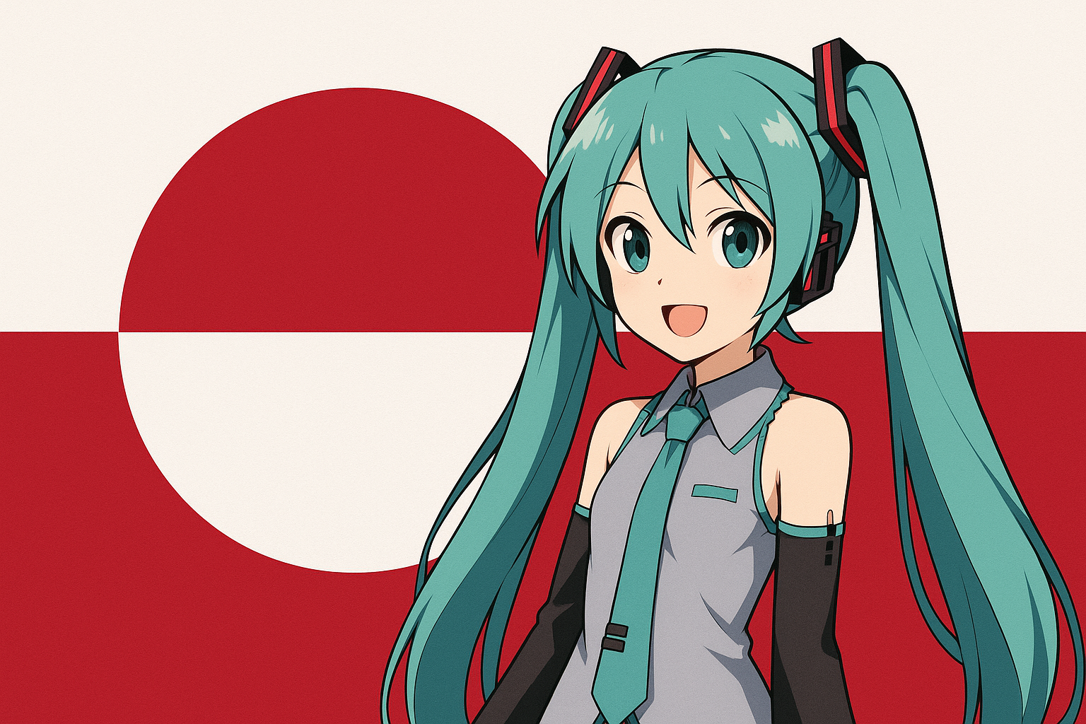 Greenland Hatsune Miku Blank Meme Template