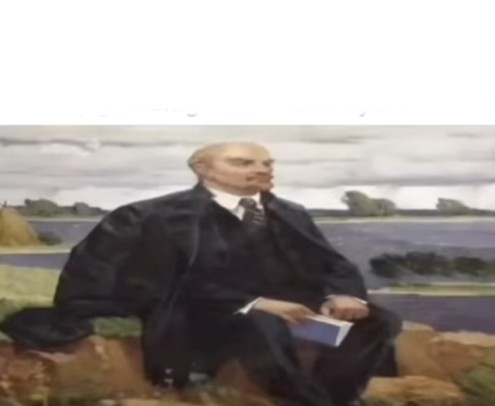 Lenin sitting Blank Meme Template