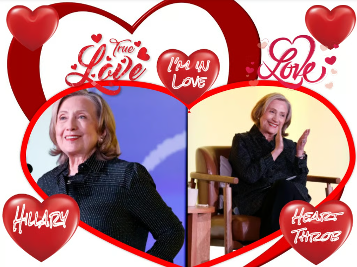 Hillary Heart Throb I'm in Love Blank Meme Template