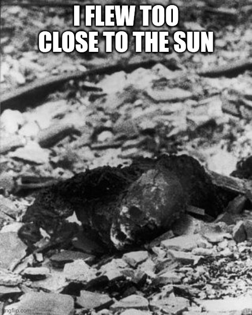 Nagasaki sucked man | I FLEW TOO CLOSE TO THE SUN | image tagged in nuclear explosion,skull | made w/ Imgflip meme maker