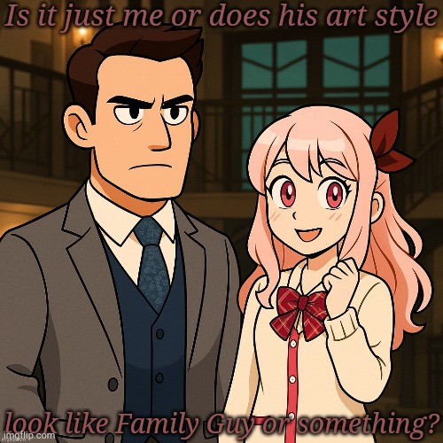 IDK It Reminds Me Of Something | Is it just me or does his art style; look like Family Guy or something? | image tagged in chatgpt,art,supernatural,family guy,anime | made w/ Imgflip meme maker