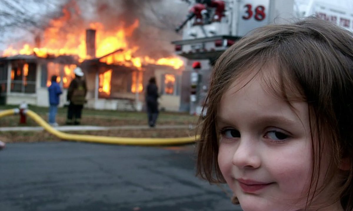 Disaster girl Blank Meme Template