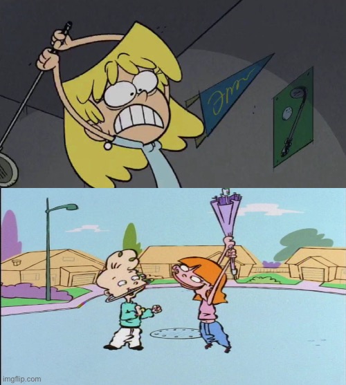 Lori Beats Up Sarah and Jimmy | image tagged in ed edd n eddy,nickelodeon,cartoon network,lori loud,the loud house,golf | made w/ Imgflip meme maker
