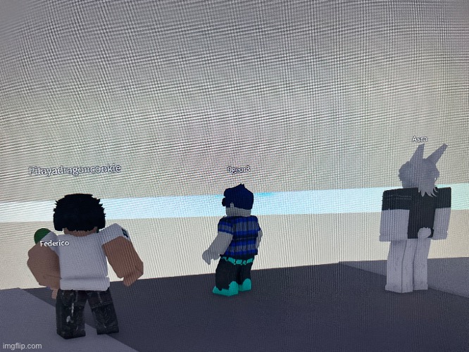 Alright which one of you mfs is the one in the middle (if can’t read it it says 9geor3) | image tagged in msmg,roblox | made w/ Imgflip meme maker