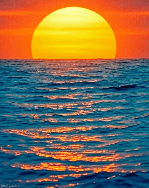 Cool Sunset Wallpaper | image tagged in sunset,the ocean is thirsty,hot water | made w/ Imgflip meme maker