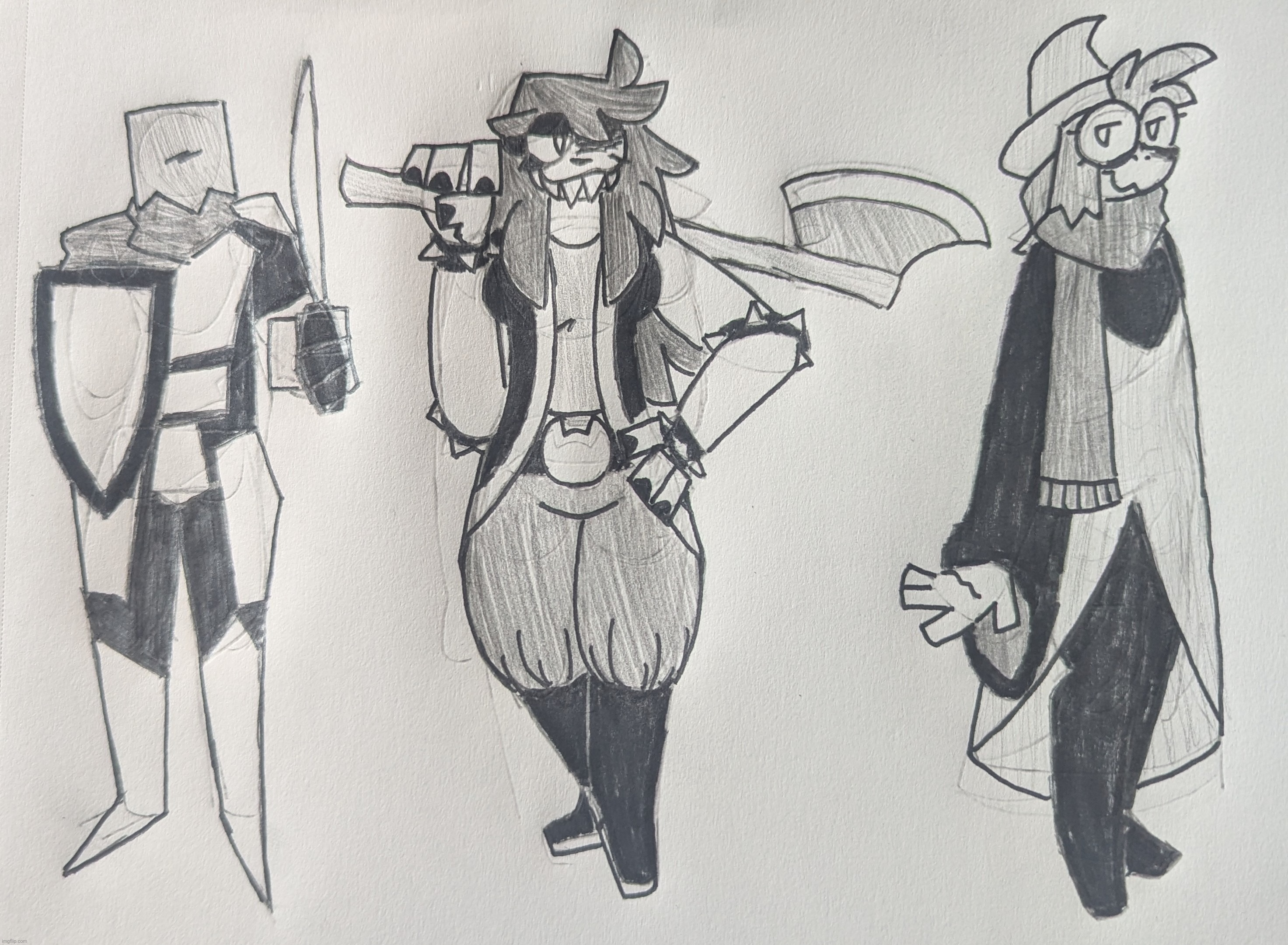 A KNIGHT, A MONSTER, AND A PRINCE FROM THE DARK | image tagged in deltarune | made w/ Imgflip meme maker