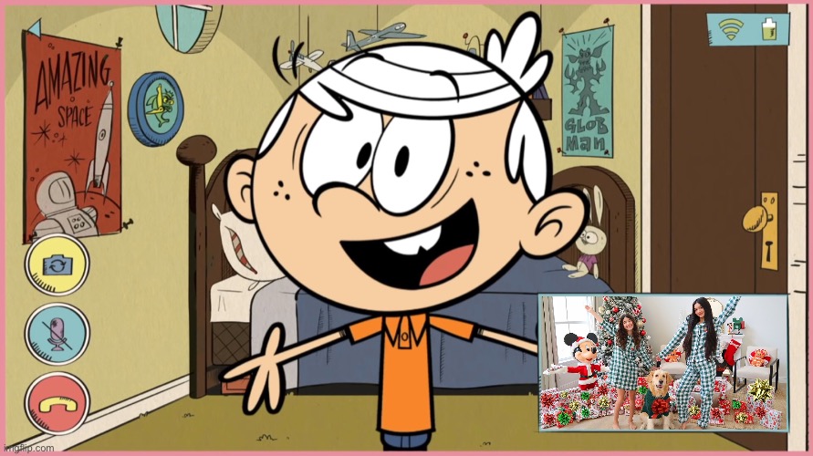 Lincoln Has a Video Call with the Girls | image tagged in the loud house,girls,sisters,nickelodeon,youtube,instagram | made w/ Imgflip meme maker