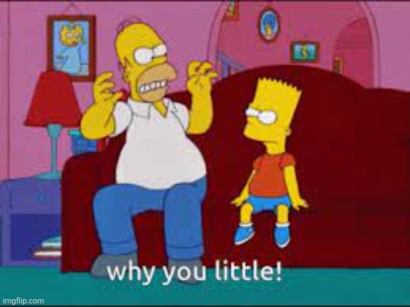 The Simpsons why you little | image tagged in the simpsons why you little | made w/ Imgflip meme maker