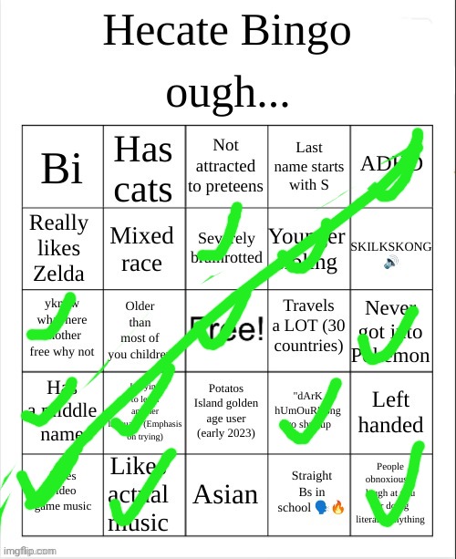 Hecate Bingo | image tagged in hecate bingo | made w/ Imgflip meme maker