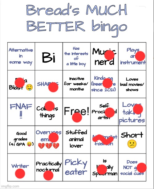 Bread's redemption bingo | image tagged in bread's redemption bingo | made w/ Imgflip meme maker