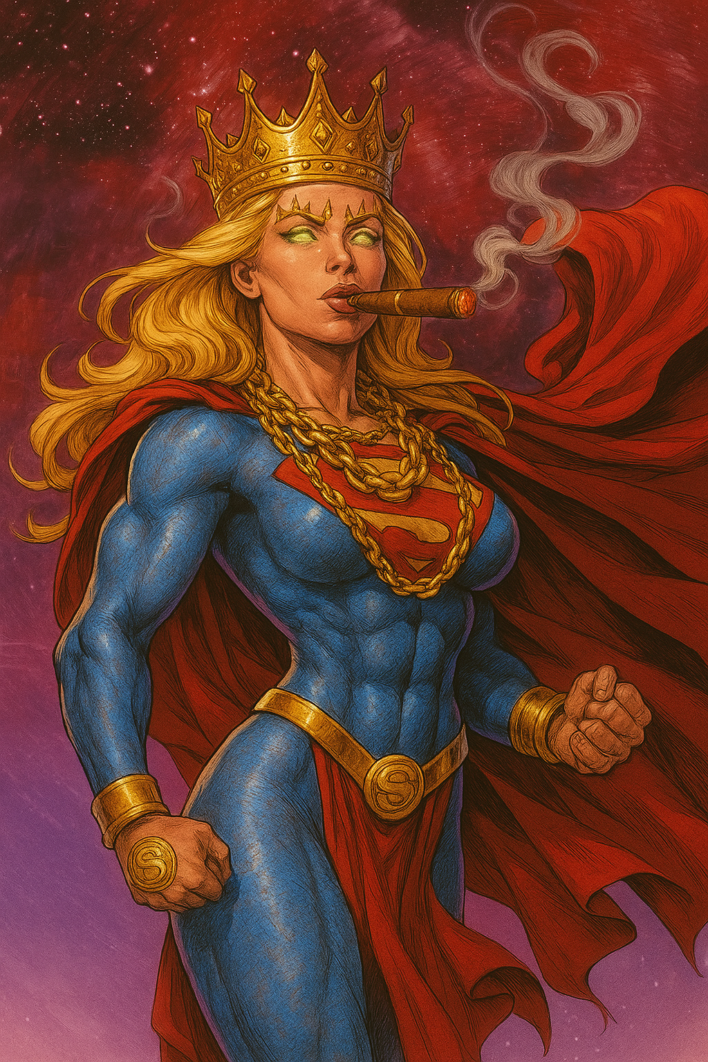 Cosmic armor supergirl Blank Meme Template