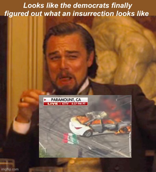 Ds hate America | Looks like the democrats finally figured out what an insurrection looks like | image tagged in memes,laughing leo,politics lol | made w/ Imgflip meme maker