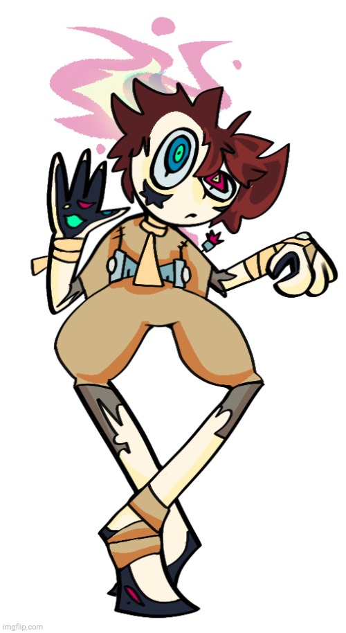 This is ulex, a character I made. They were taken in by a lab when they were 3 months old and they have been experimented on | made w/ Imgflip meme maker