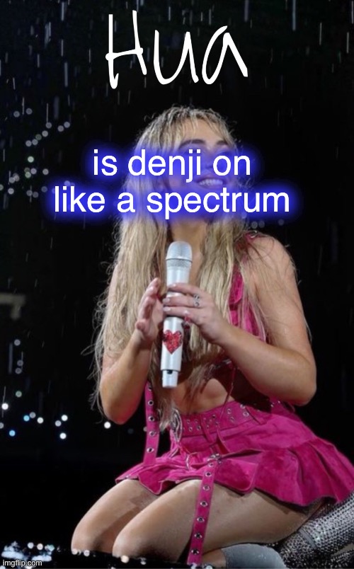 is denji on like a spectrum | image tagged in hua temp | made w/ Imgflip meme maker