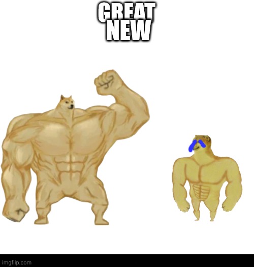 Ultra Buff doge vs buff cheems Blank Meme Template