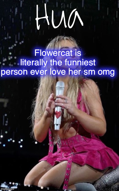 Flowercat is literally the funniest person ever love her sm omg | image tagged in hua temp | made w/ Imgflip meme maker