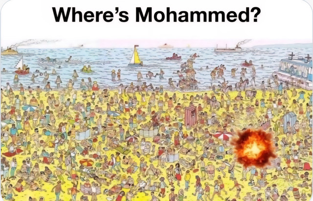 where's Waldo type meme Blank Meme Template