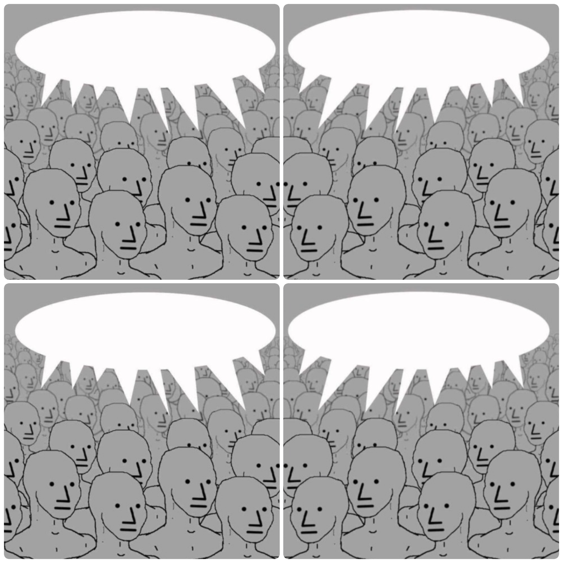 NPC army vs NPC army Blank Meme Template
