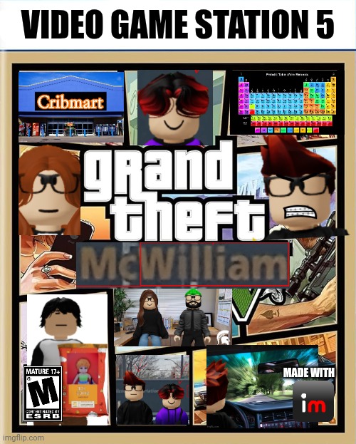 Grand Theft MC and William (GTA parody) | VIDEO GAME STATION 5; MADE WITH | image tagged in mc,william,memes,gta,mc and william,gta 5 | made w/ Imgflip meme maker