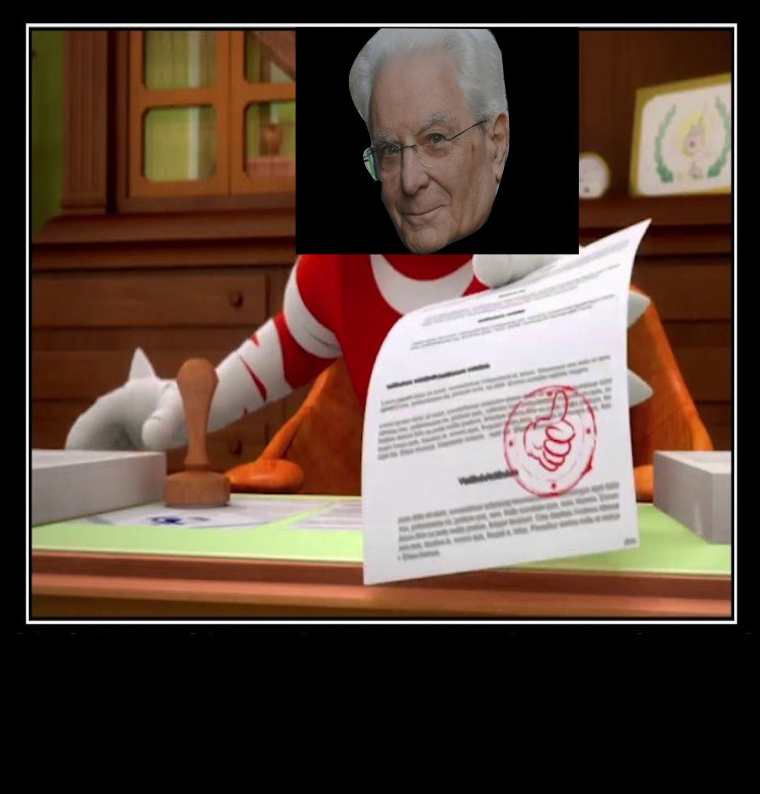 MATTARELLA APPROVA Blank Meme Template