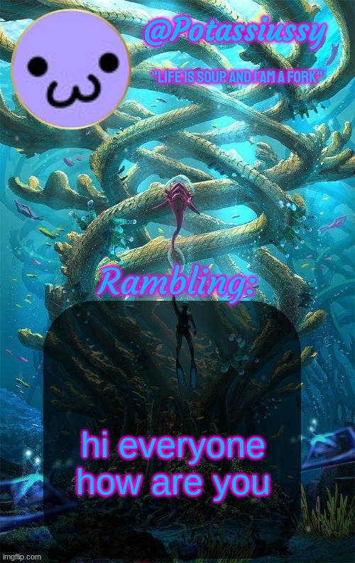 Another shitty announcement template | hi everyone how are you | image tagged in another shitty announcement template | made w/ Imgflip meme maker