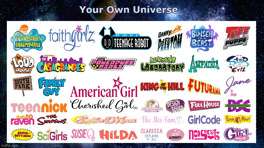 My Own Universe Part 2 | image tagged in the loud house,dexters lab,star vs the forces of evil,danny phantom,family guy,full house | made w/ Imgflip meme maker