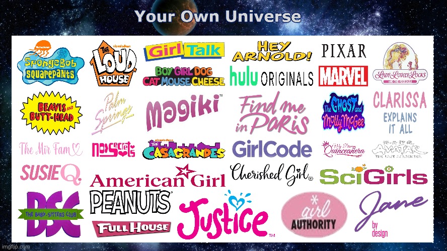 My Own Universe Part 3 | image tagged in the loud house,full house,avatar the last airbender,the ghost and molly mcgee,marvel,pixar | made w/ Imgflip meme maker