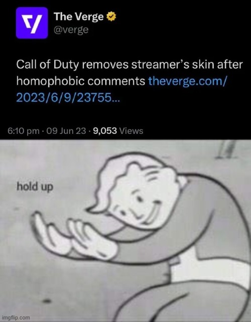 image tagged in fallout hold up | made w/ Imgflip meme maker
