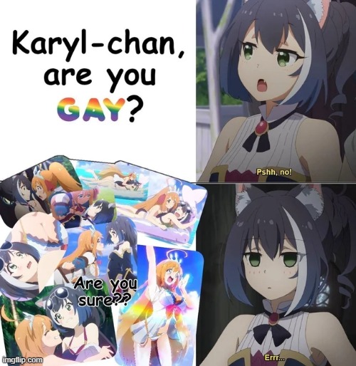 I wanna see a kiss! | image tagged in princess connect,princess connect re dive,lgbt,yuri | made w/ Imgflip meme maker