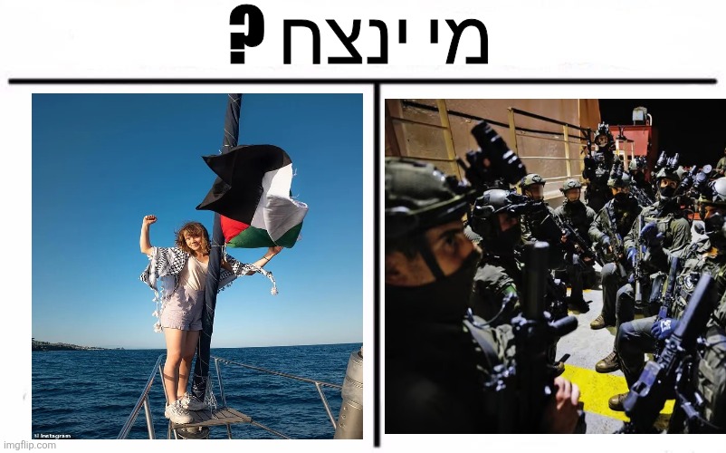 Who Would Win Blank | ? מי ינצח | image tagged in who would win blank | made w/ Imgflip meme maker