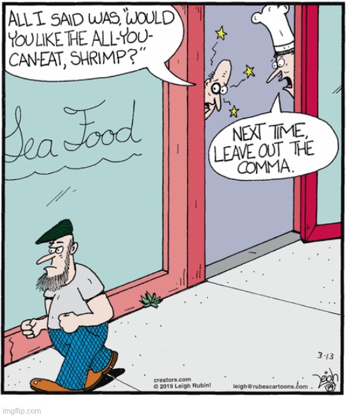 Rubes | image tagged in comics,rubes,restaurant,shrimp | made w/ Imgflip meme maker