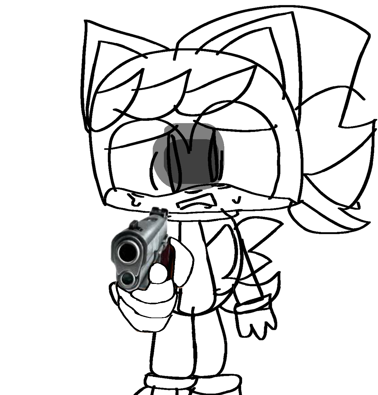 Green with Gun 2 Blank Meme Template