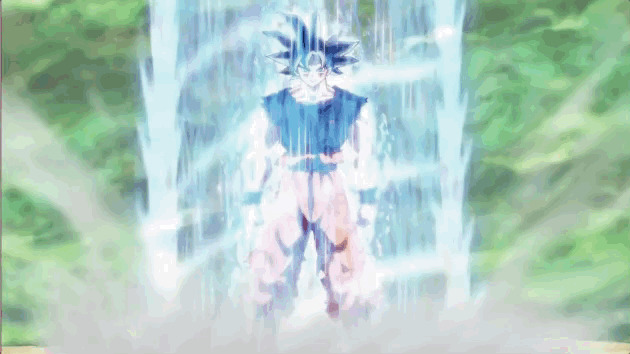 Goku ultra instinct charge Blank Meme Template