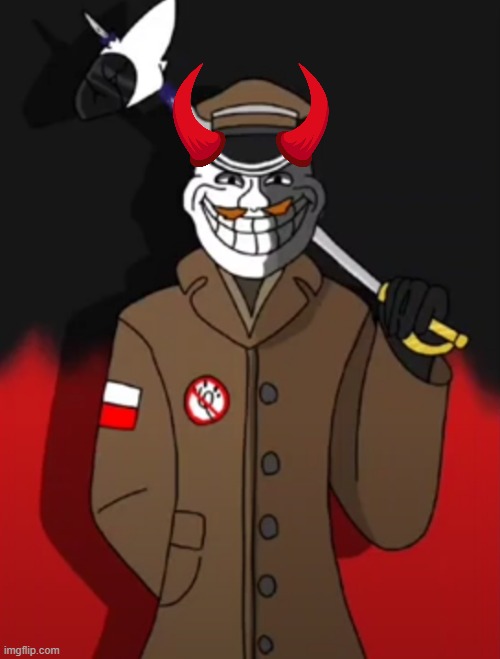 Ceo Of Trolling devil (that's what he gets for being prideful and acting like he knows all) | image tagged in satire,anti furry,devil,trollface,poland | made w/ Imgflip meme maker