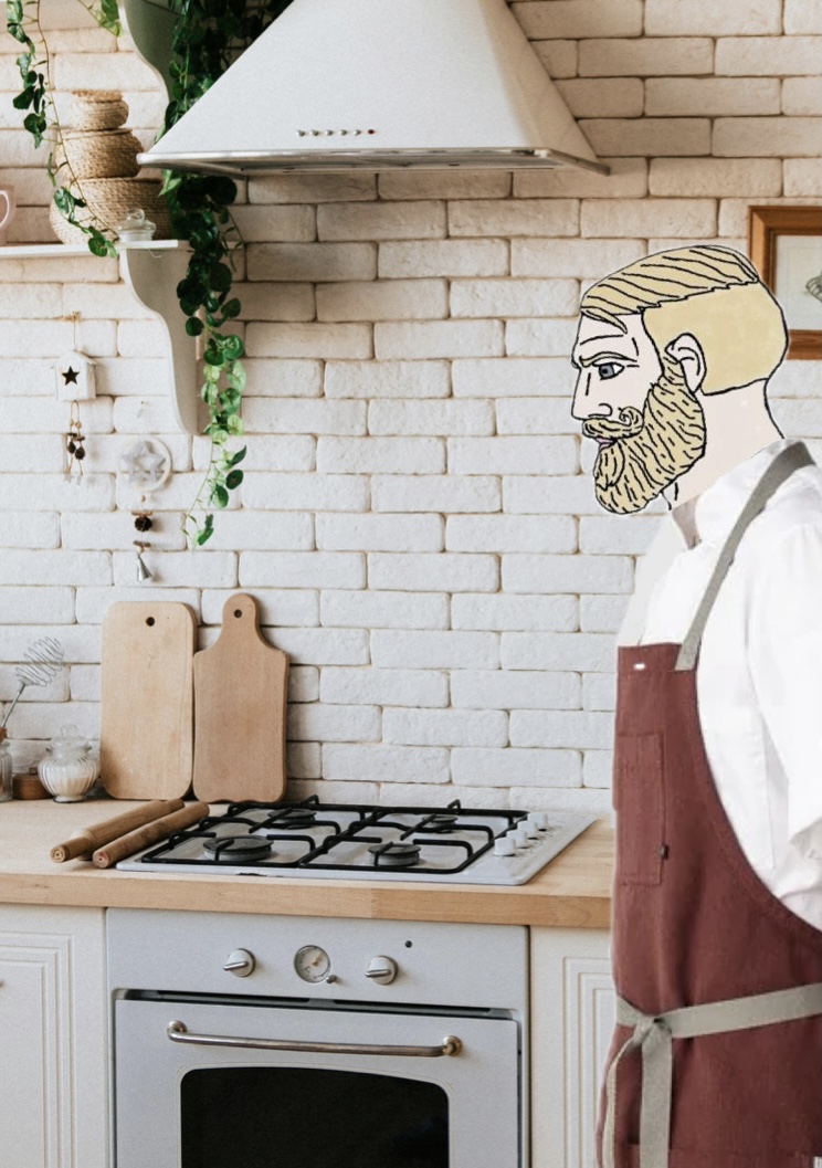 chad cooking Blank Meme Template