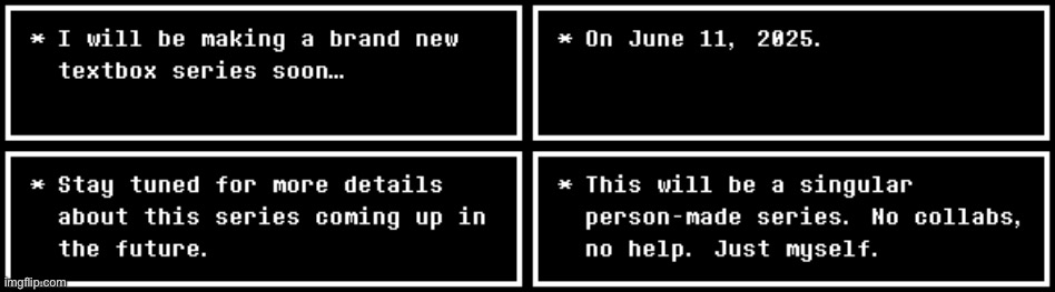 Not revealing the title of the series just yet. | image tagged in sans of topic,new series,textbox,spinel seraphim undertale | made w/ Imgflip meme maker