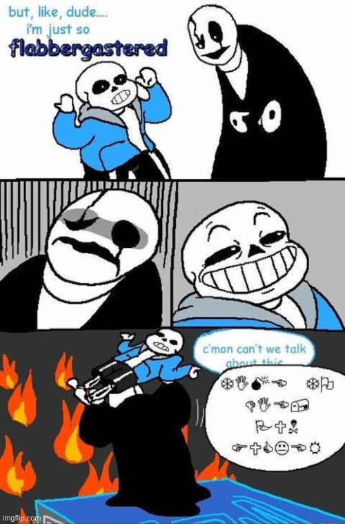 Full flabbergastered meme | image tagged in gaster,sans | made w/ Imgflip meme maker