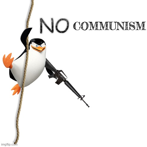 no communism skipper gun | COMMUNISM | image tagged in no anime skipper gun | made w/ Imgflip meme maker