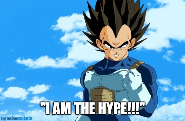 Vegeta I Am The Hype | "I AM THE HYPE!!!" | image tagged in vegeta i am the hype | made w/ Imgflip meme maker