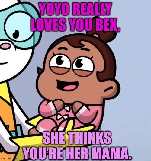 Yoyo thinks you’re her mama | YOYO REALLY LOVES YOU BEX, SHE THINKS YOU’RE HER MAMA. | image tagged in animals,cute,bunny,baby,babies,funny memes | made w/ Imgflip meme maker