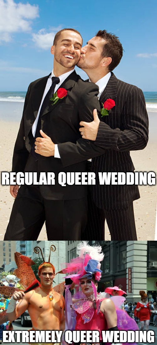 REGULAR QUEER WEDDING EXTREMELY QUEER WEDDING | made w/ Imgflip meme maker