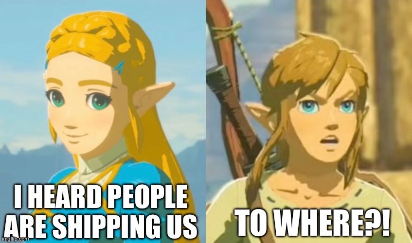 I heard people are shipping us, to where | TO WHERE?! I HEARD PEOPLE ARE SHIPPING US | image tagged in shipping,zelda,link | made w/ Imgflip meme maker