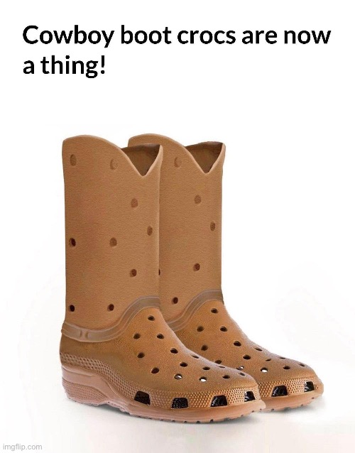 Cowboy Crocs | image tagged in crocs,cowboy | made w/ Imgflip meme maker