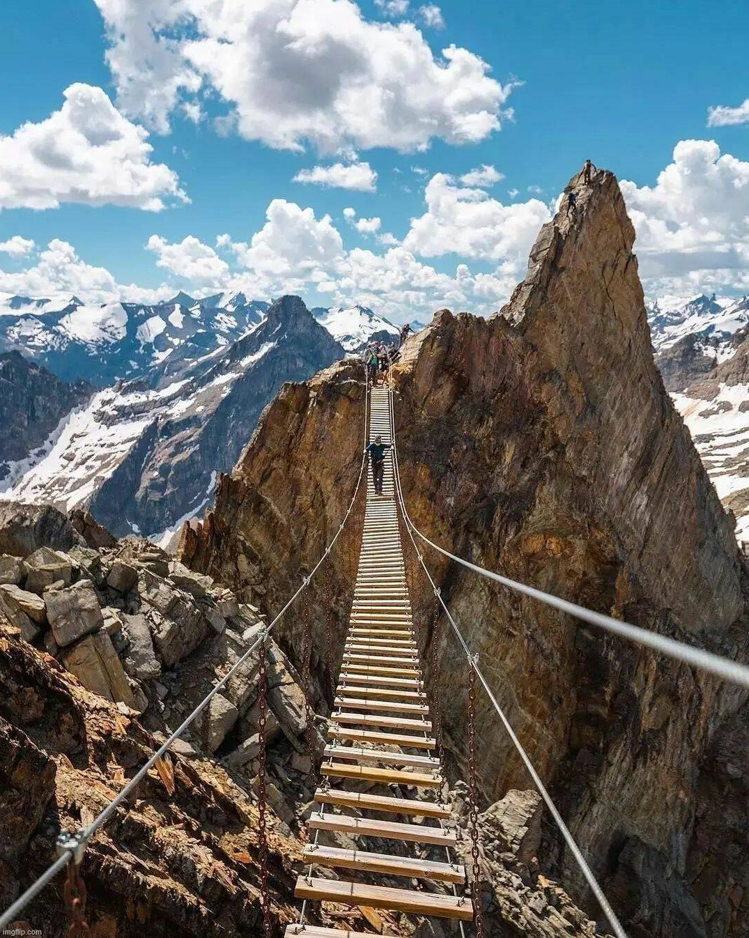 Mountain walkway | image tagged in awesome | made w/ Imgflip meme maker