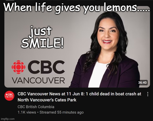 No news is good news | When life gives you lemons..... just 
SMILE! | image tagged in cnn breaking news template | made w/ Imgflip meme maker